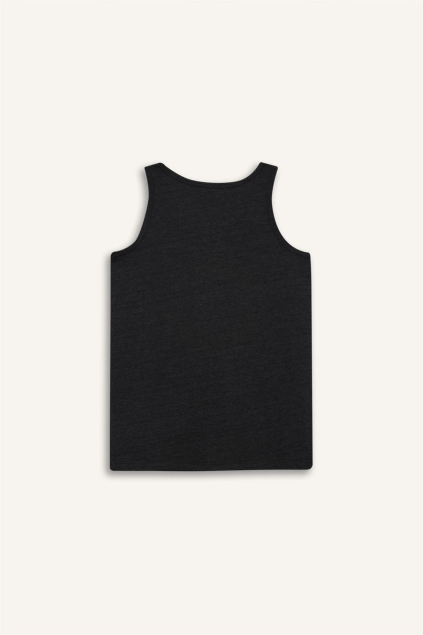 Boys & Teens Anthracite Melange Boy Regular Fit Tank Top