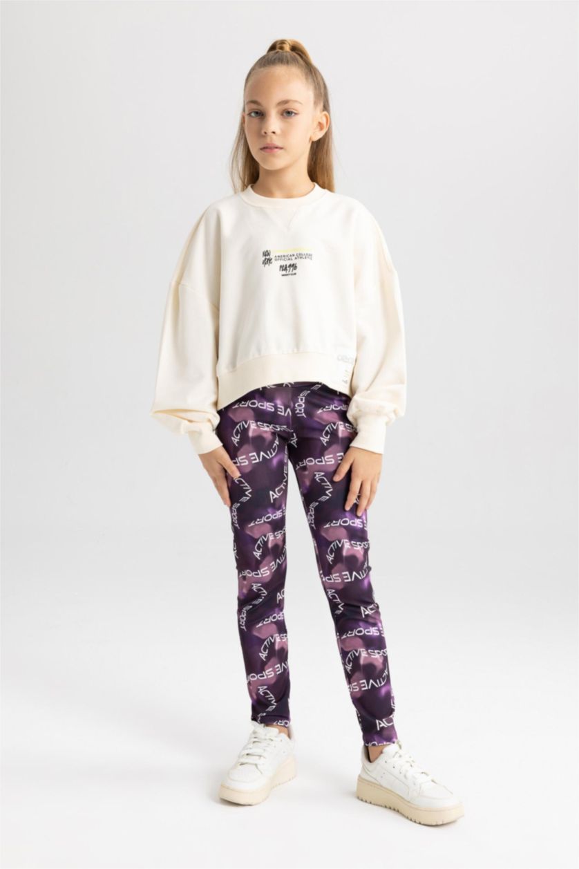 Дівчачий Бежевий Світшот з тонкої тканини для дівчаток