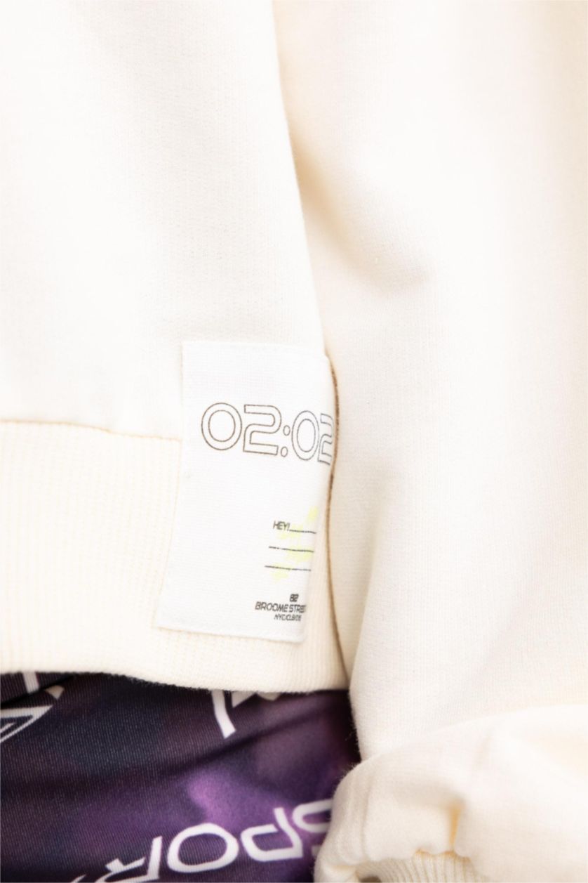 Дівчачий Бежевий Світшот з тонкої тканини для дівчаток