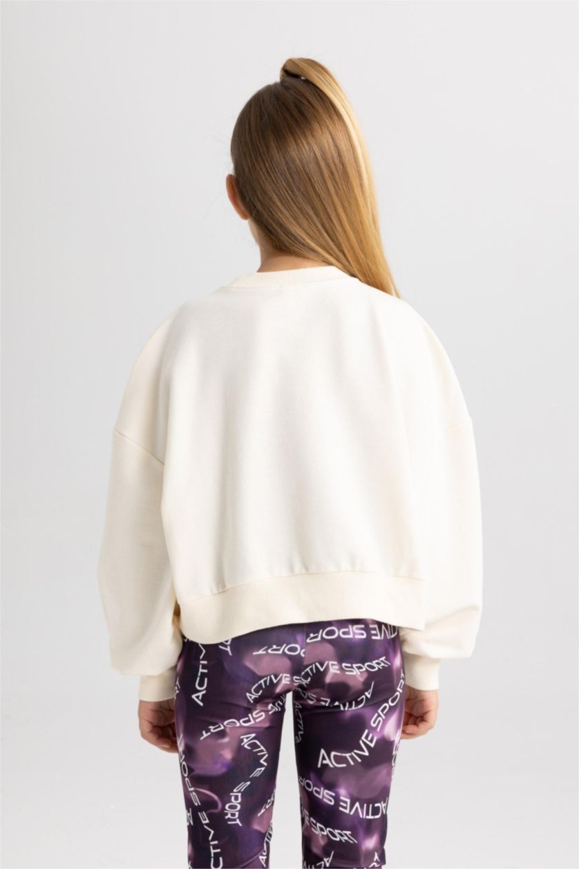 Дівчачий Бежевий Світшот з тонкої тканини для дівчаток