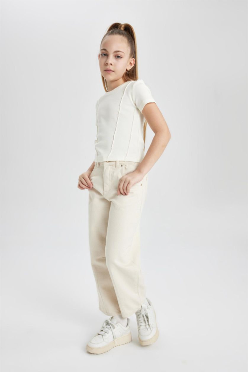 Девочки и подростки Бежевый Брюки джоггеры для девочек