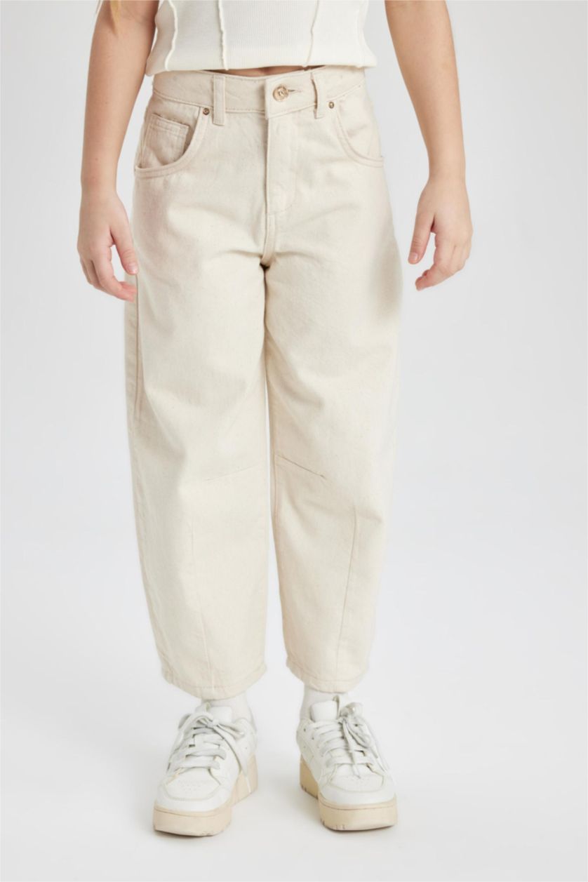 Девочки и подростки Бежевый Брюки джоггеры для девочек