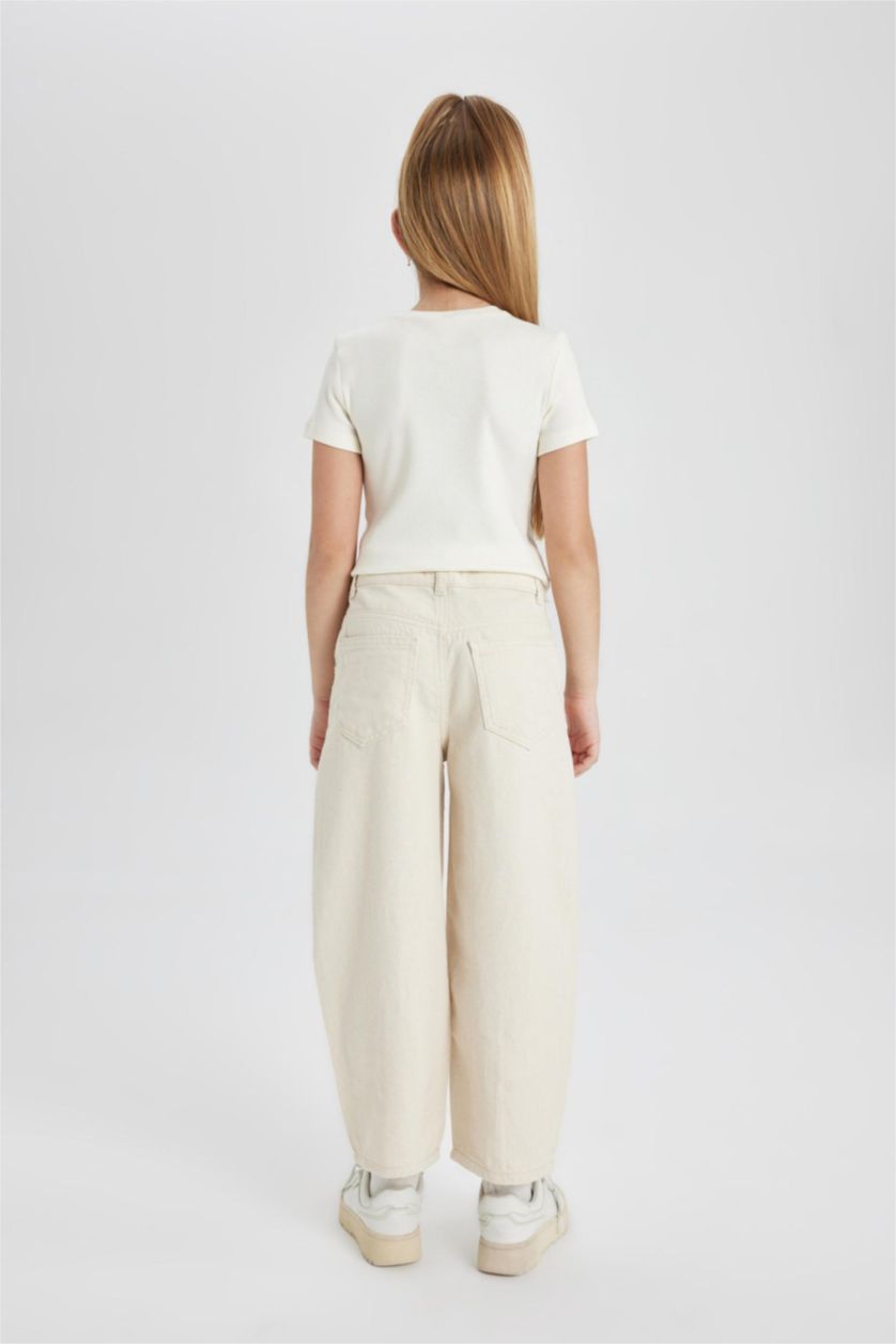 Девочки и подростки Бежевый Брюки джоггеры для девочек