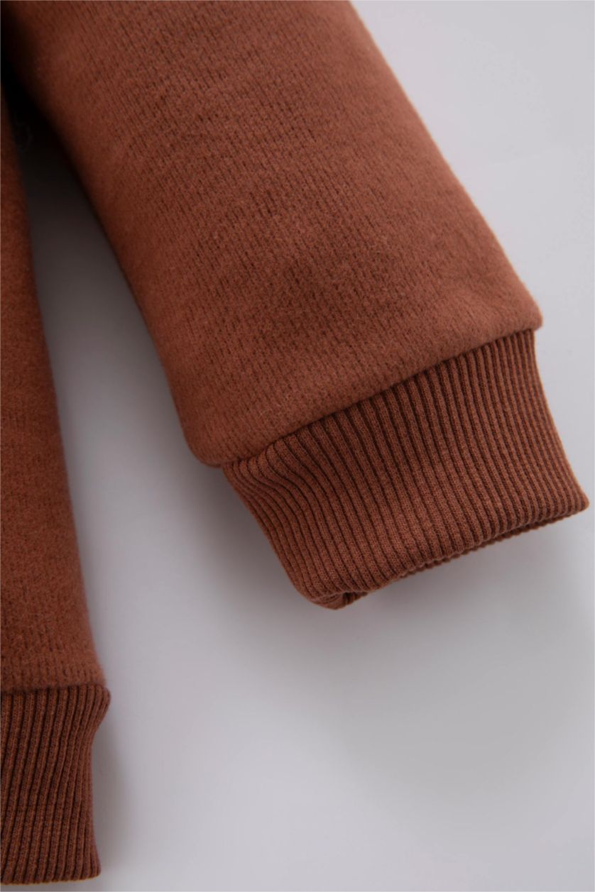 BÉBÉ GARÇON Marron Clair Ensemble De Sweat-Shirt Et Pantalon De Survêtement Imprimé Pour Bébé Garçon - 2 Pièces