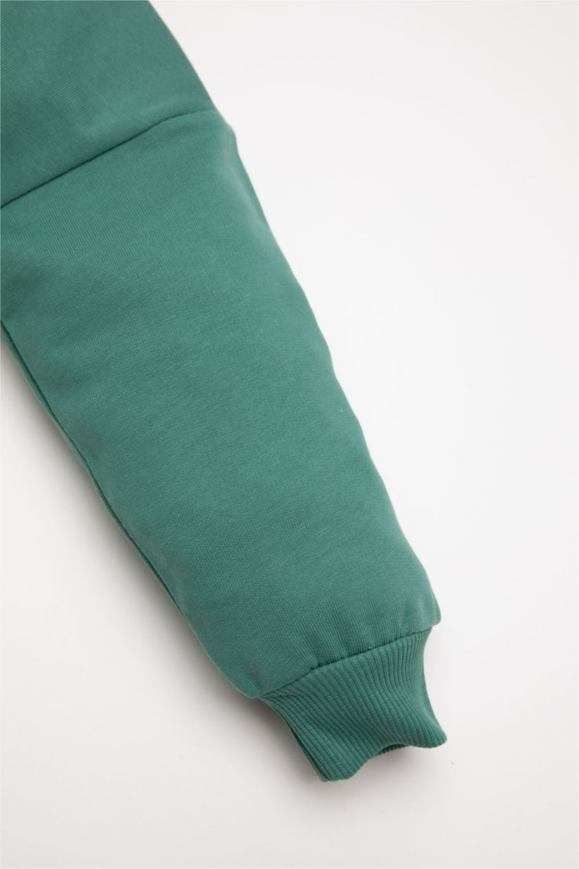 BÉBÉ GARÇON Vert Ensemble de Sweat-shirt à col rond imprimé et Jogging à taille élastique de Bébé Garçon