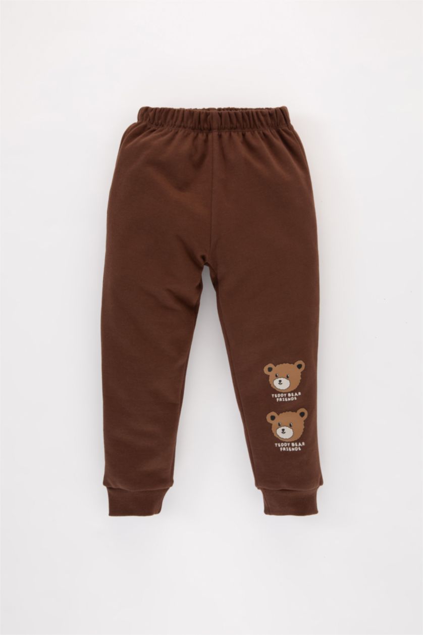 BABY BOY Brown Baby Boy Bear Printed Sweatshirt Sweatpants 2 Piece Set