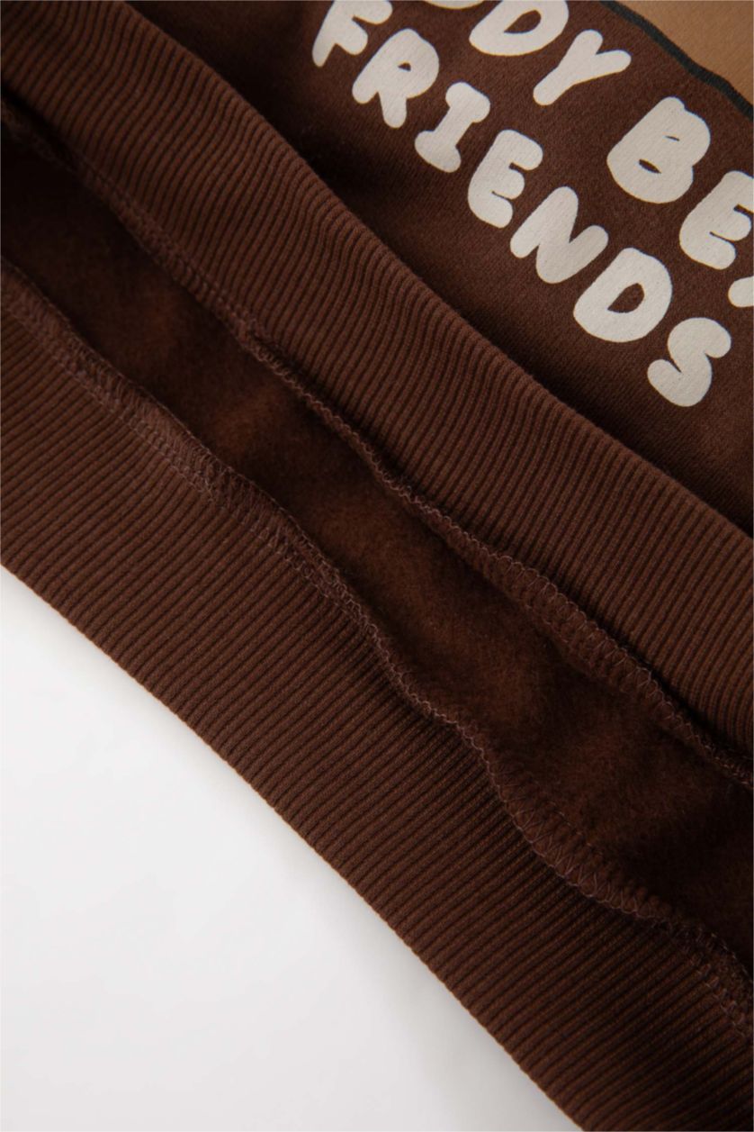 BABY BOY Brown Baby Boy Bear Printed Sweatshirt Sweatpants 2 Piece Set