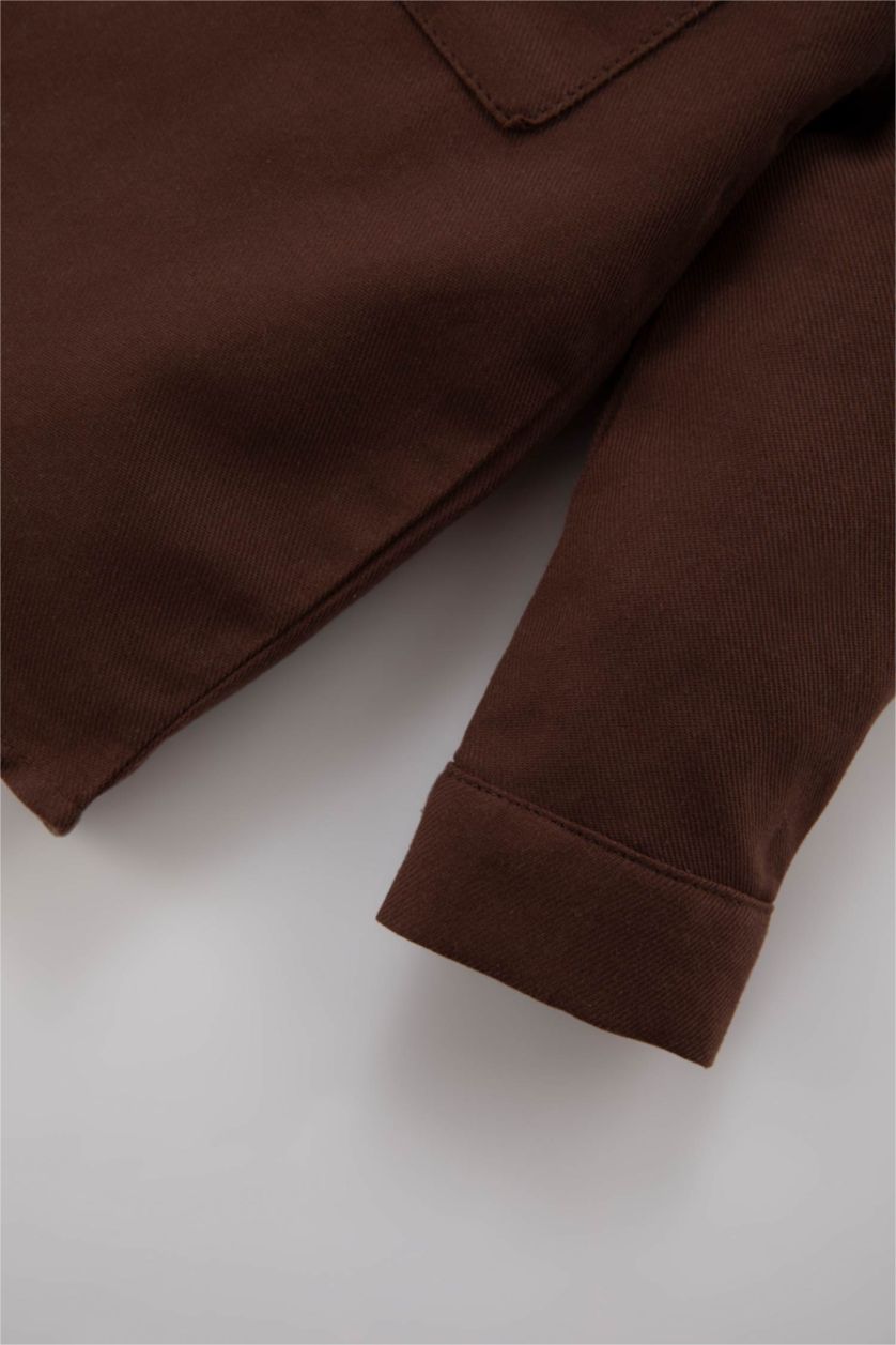 BÉBÉ GARÇON Marron Ensemble Coupe Régulière Col De Chemise Pour Bébé Garçon - 2 Pièces