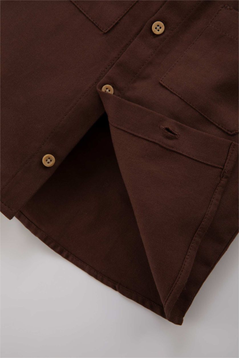 BÉBÉ GARÇON Marron Ensemble Coupe Régulière Col De Chemise Pour Bébé Garçon - 2 Pièces