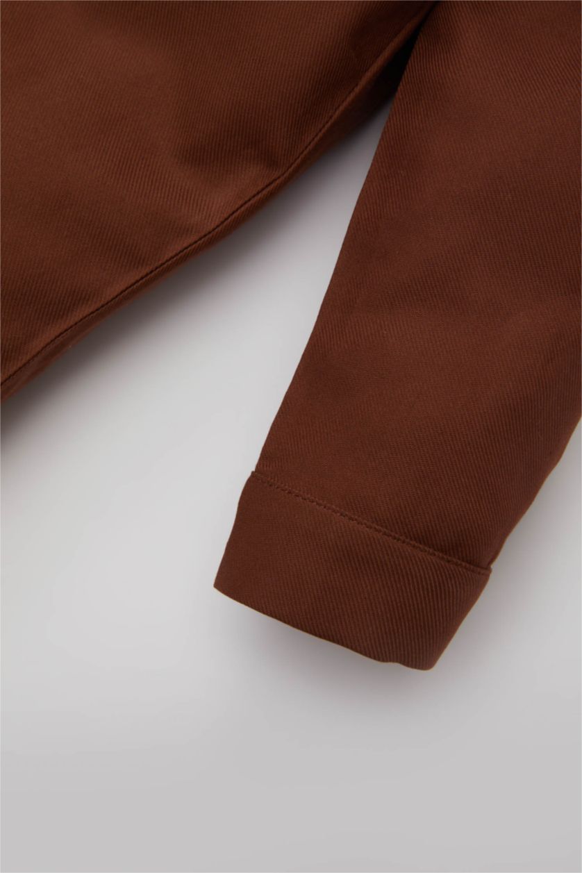 BABY BOY Brown Baby Boy Shirt Twill Trousers 2 Piece Set