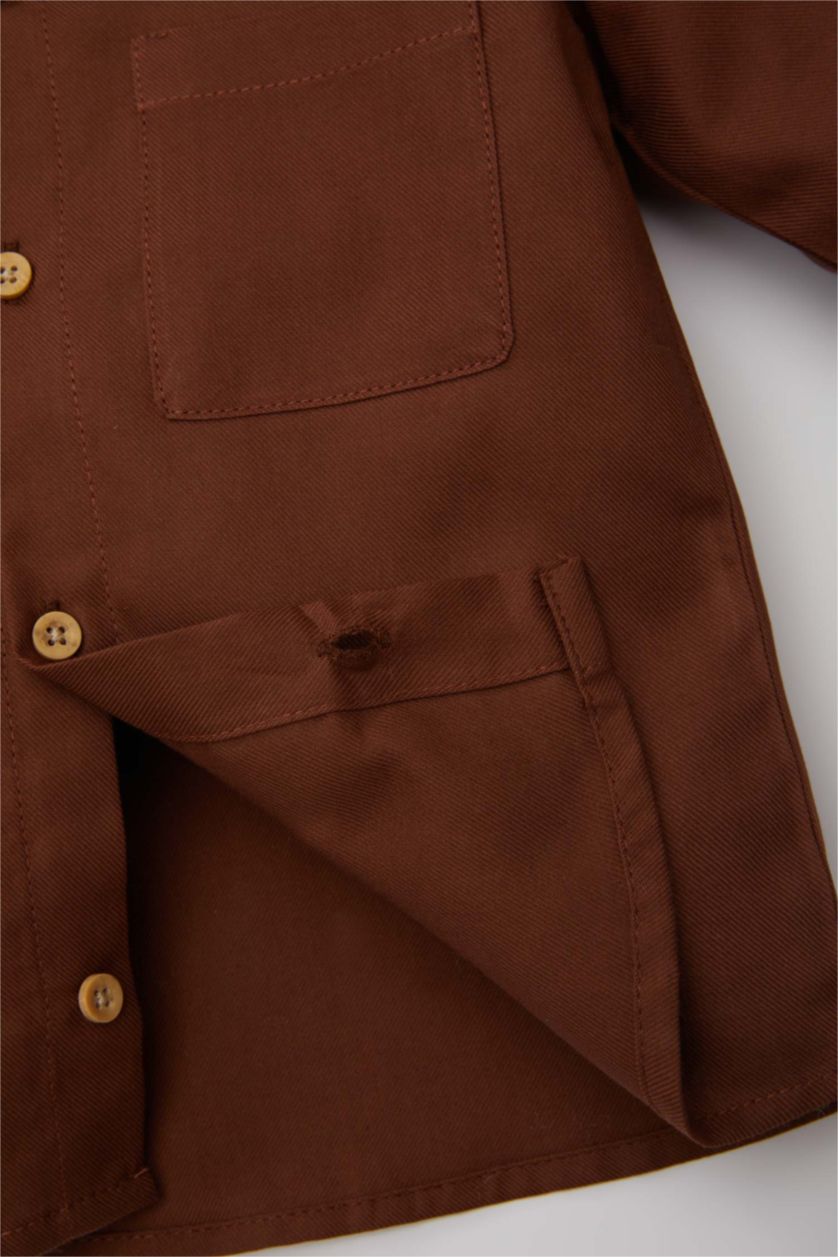 BABY BOY Brown Baby Boy Shirt Twill Trousers 2 Piece Set