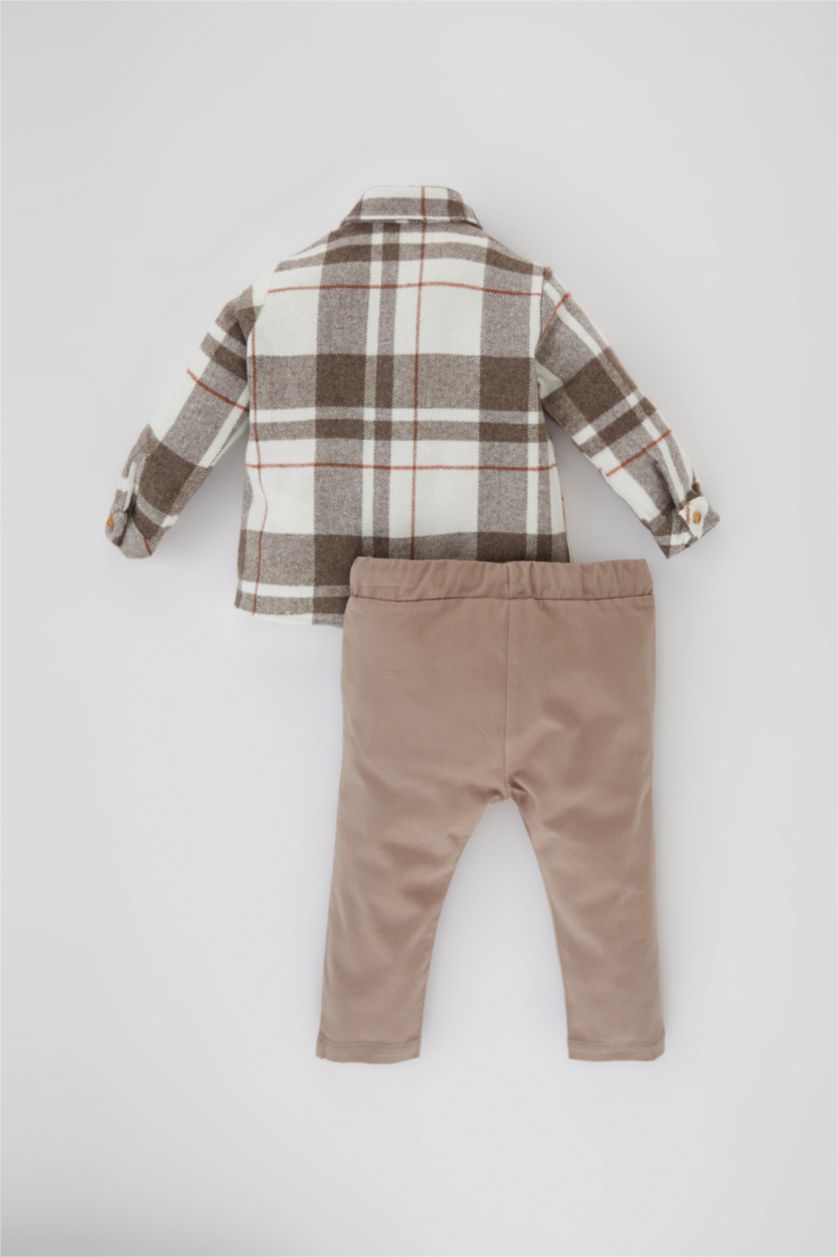 BABY BOY Vison 2 piece Regular Fit Shirt Collar Plaid Set