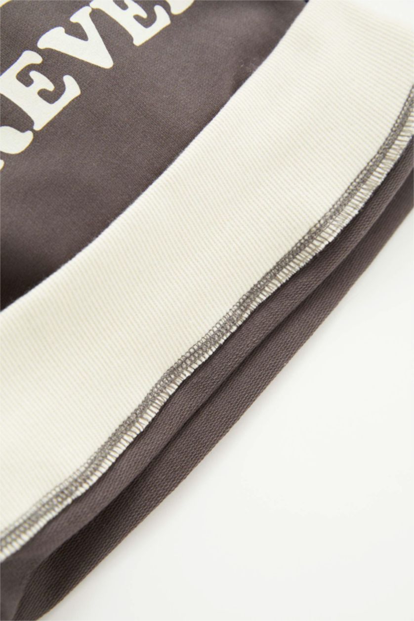 BÉBÉ GARÇON Anthracite Ensemble De Sweat-Shirt Et Pantalon Imprimé Slogan Pour Bébé Garçon - 2 Pièces