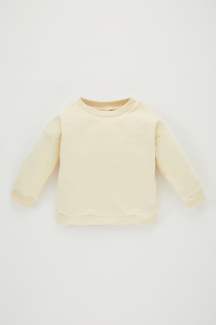 طفل صغير حجري فاتح طقم بيبي اولادي سالوبيت وتيشيرت قصة عادية - قطعتين