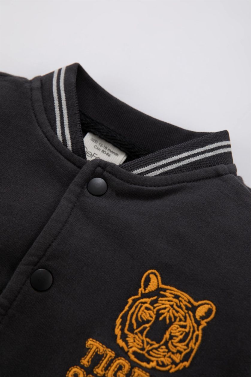 Малыши мальчики Антрацит Кардиган с принтом из тонкой ткани для малышей мальчиков