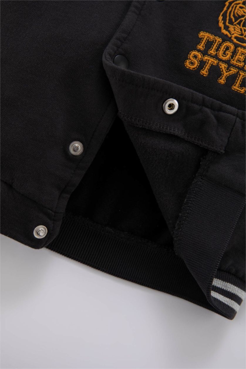 Малыши мальчики Антрацит Кардиган с принтом из тонкой ткани для малышей мальчиков