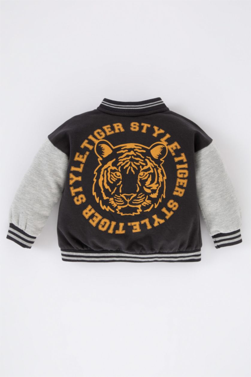 Малыши мальчики Антрацит Кардиган с принтом из тонкой ткани для малышей мальчиков