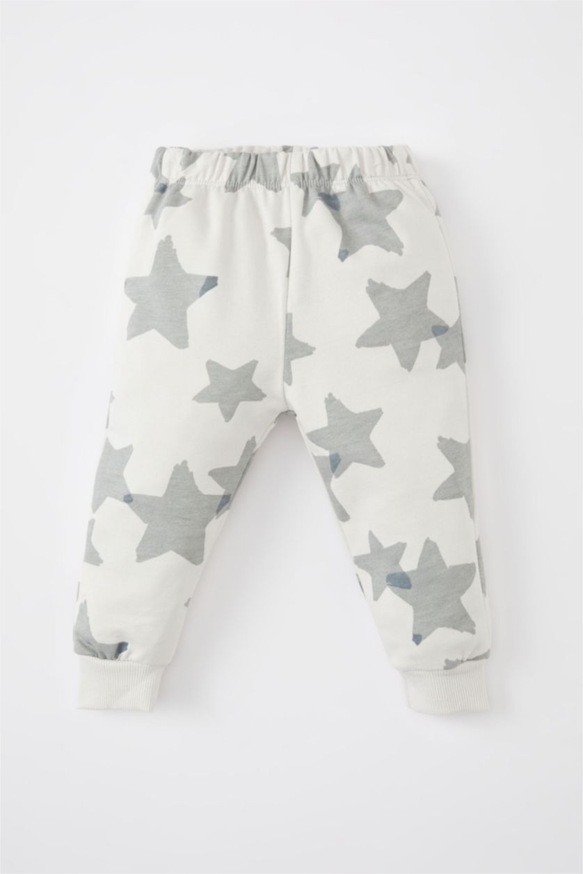 BABY BOY Grey Baby Boy Patterned Sweatshirt Sweatpants 2 Piece Set