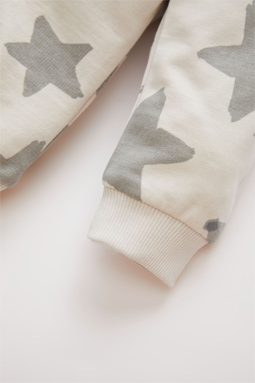 BABY BOY Grey Baby Boy Patterned Sweatshirt Sweatpants 2 Piece Set