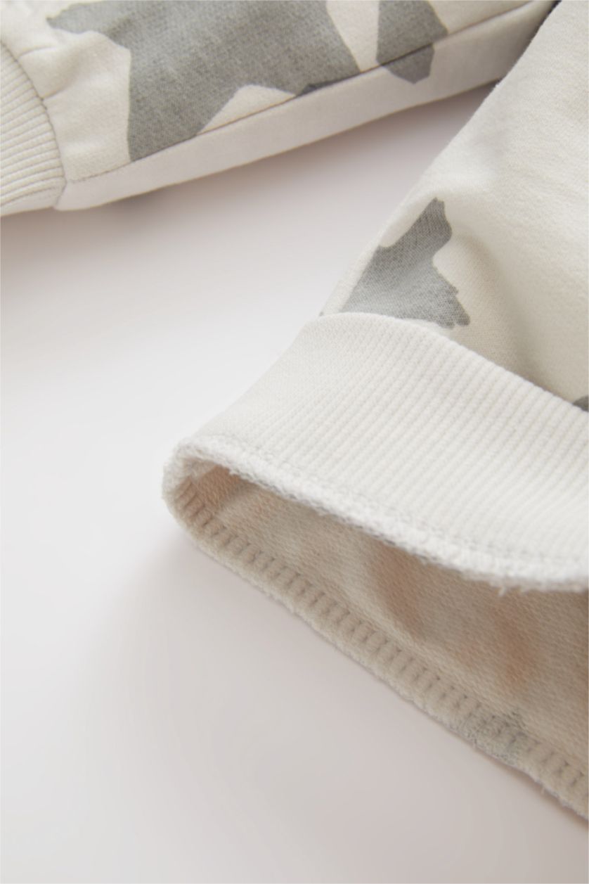 BABY BOY Grey Baby Boy Patterned Sweatshirt Sweatpants 2 Piece Set