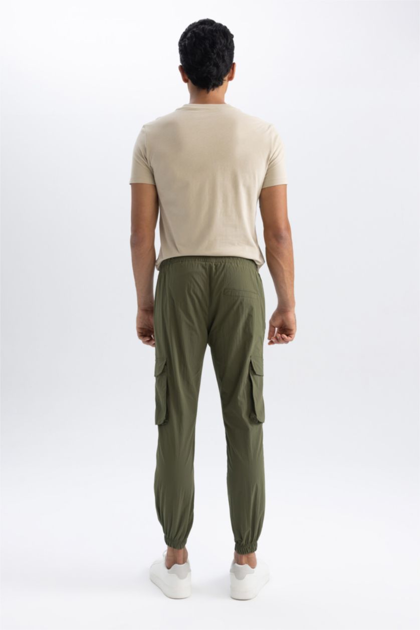 HOMME Kaki Regular Cargo Jogger Trousers