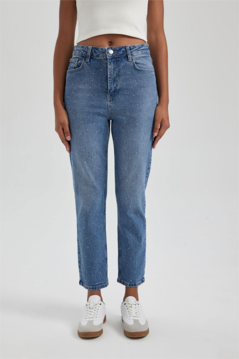 WOMAN Blue Mary Vintage Straght Fit High Waist Jeans