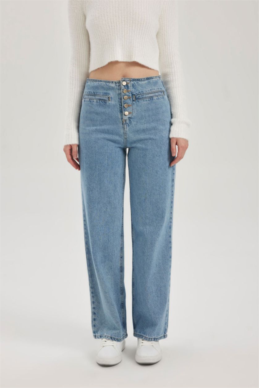 WOMAN Light Blue Denim Trousers
