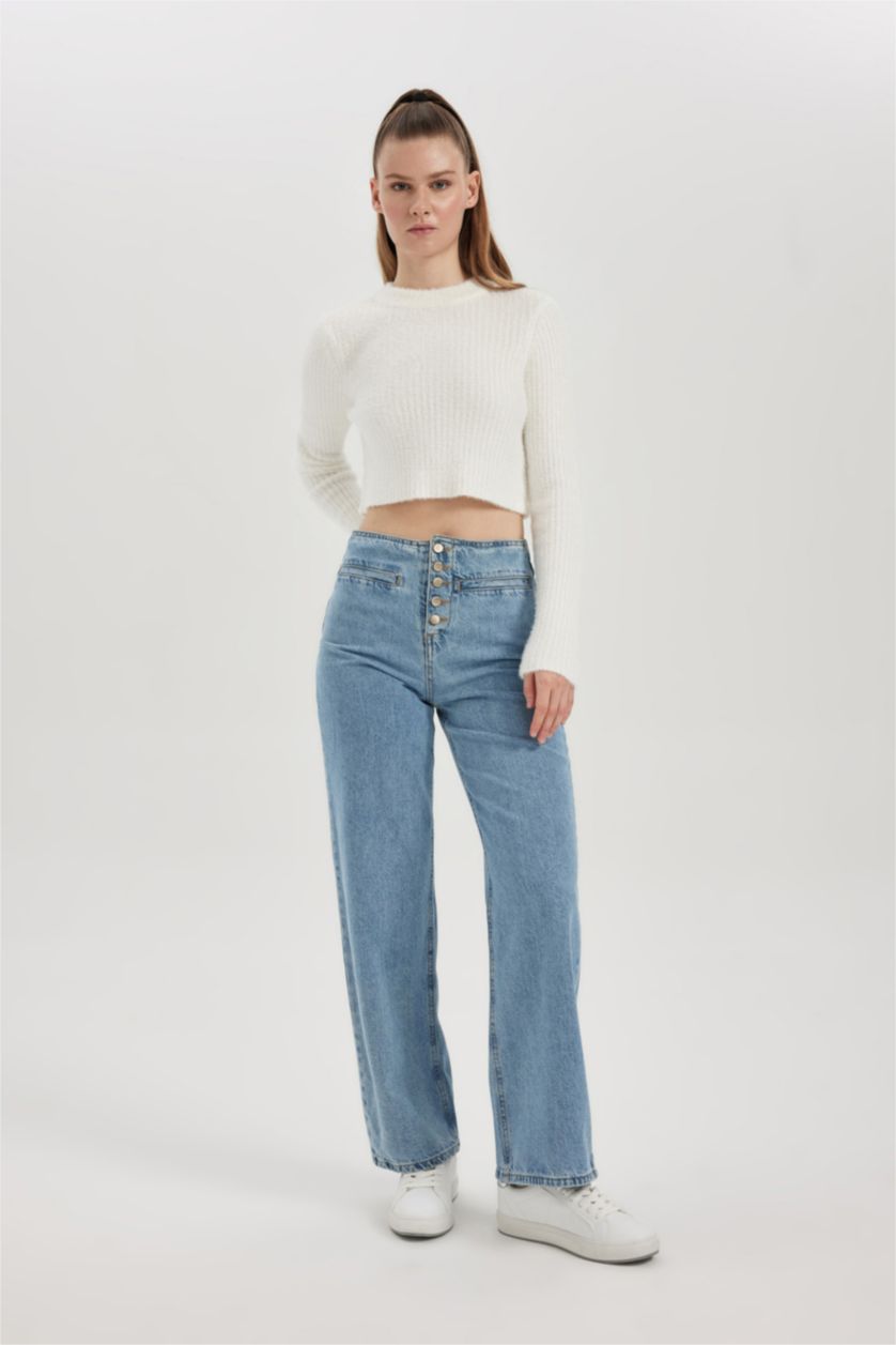 WOMAN Light Blue Denim Trousers