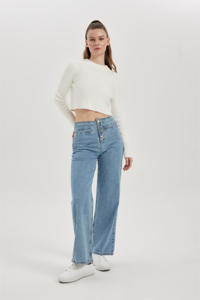 WOMAN Light Blue Denim Trousers