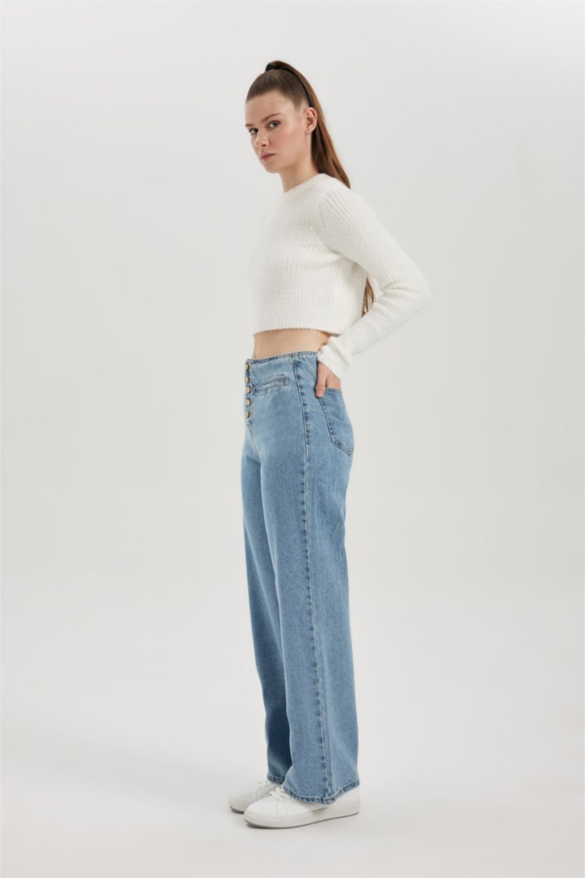 WOMAN Light Blue Denim Trousers