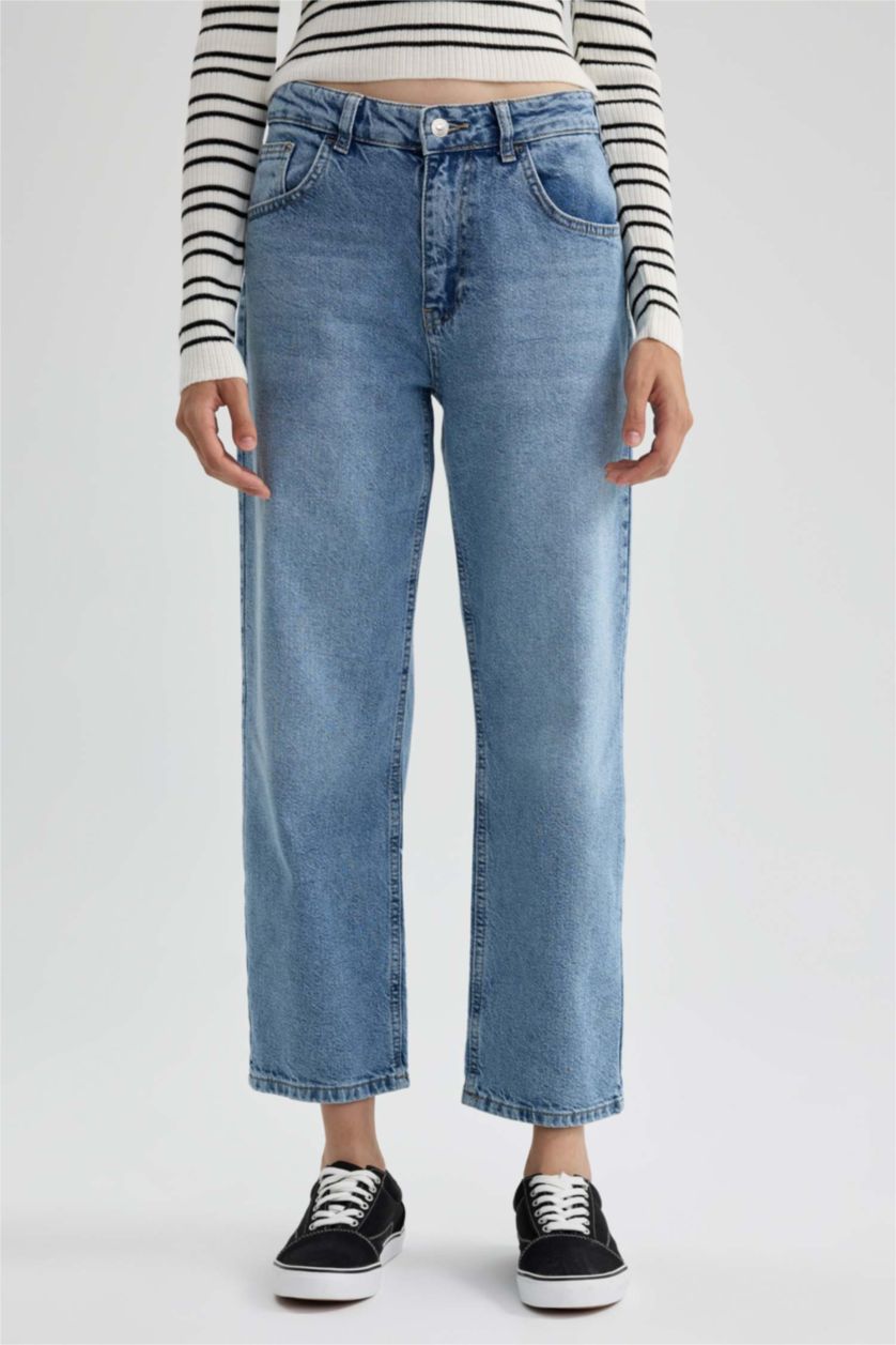 Женщины Голубрй Джинсы бойфренды