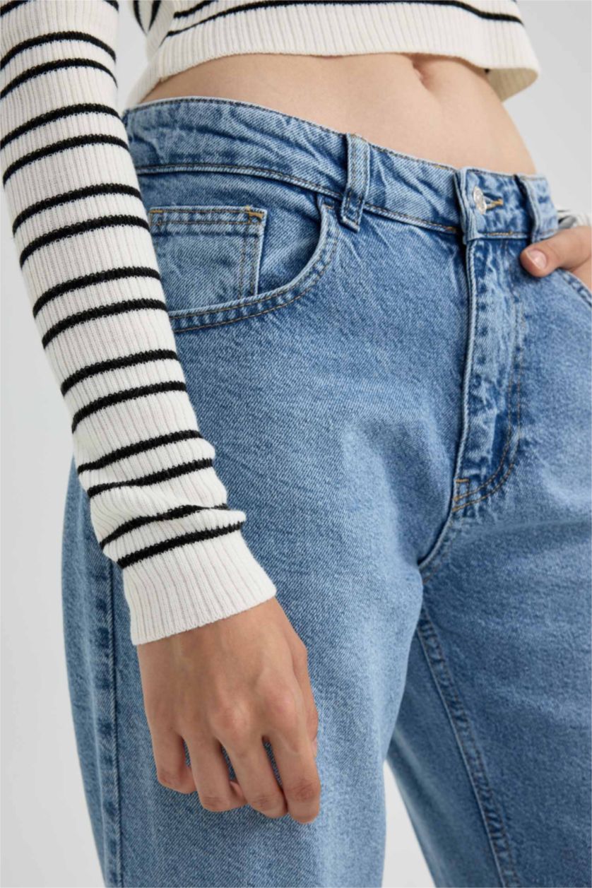 Женщины Голубрй Джинсы бойфренды