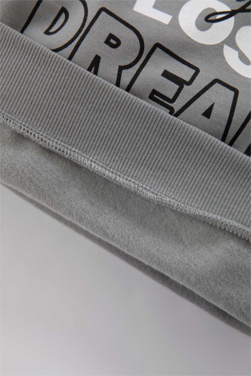 BABY BOY Grey قماش رقيق قصة عادية