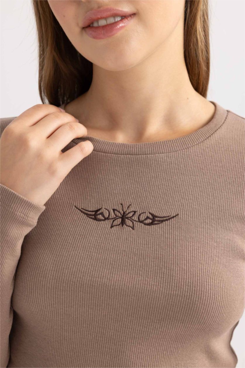 WOMAN Vison Slim Fit Camisole Long Sleeve T-Shirt