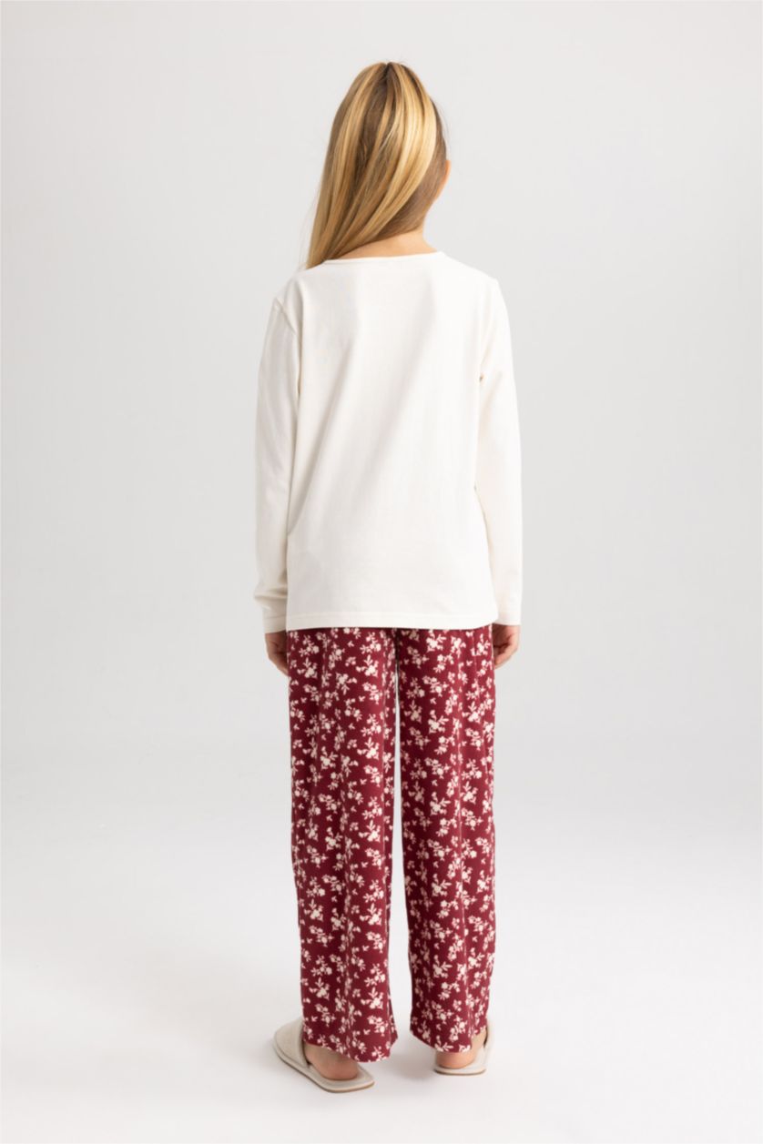 GIRLS & TEENS White Girl Regular Fit Combed Cotton 2 Piece Pajama Set