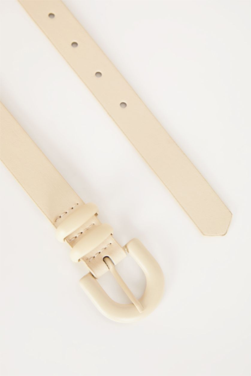 Kadın Taş Kadın Oval Toka Suni Deri Klasik Kemer