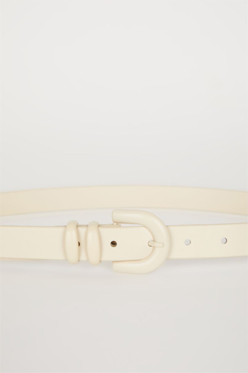 Kadın Taş Kadın Oval Toka Suni Deri Klasik Kemer