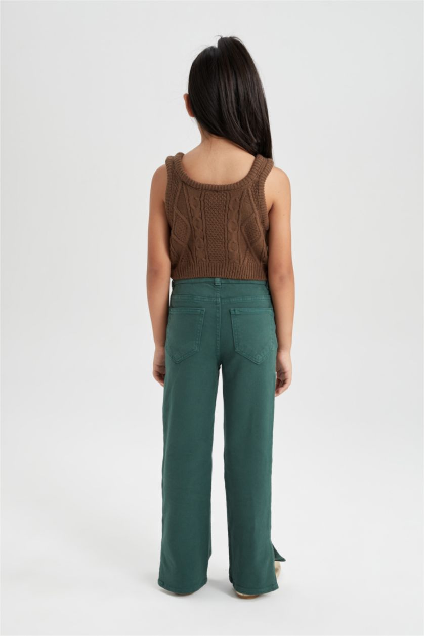GIRLS & TEENS Green Girl Flared Trousers
