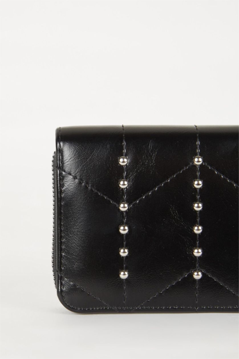 Kadın Siyah Kadın Suni Deri Bozuk Para Çantası