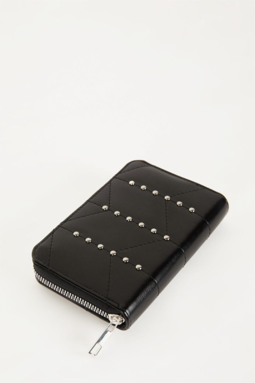 Kadın Siyah Kadın Suni Deri Bozuk Para Çantası