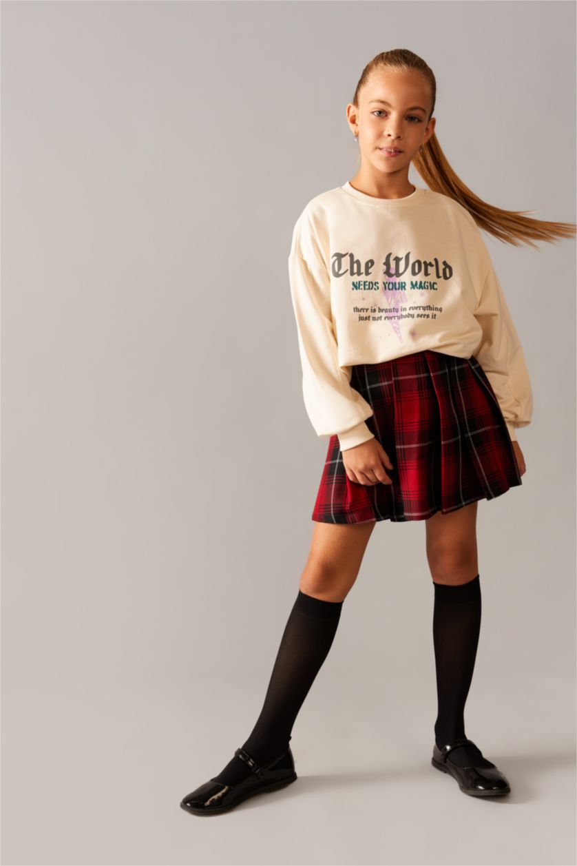 GIRLS & TEENS Bordeaux جيبة بقصة A