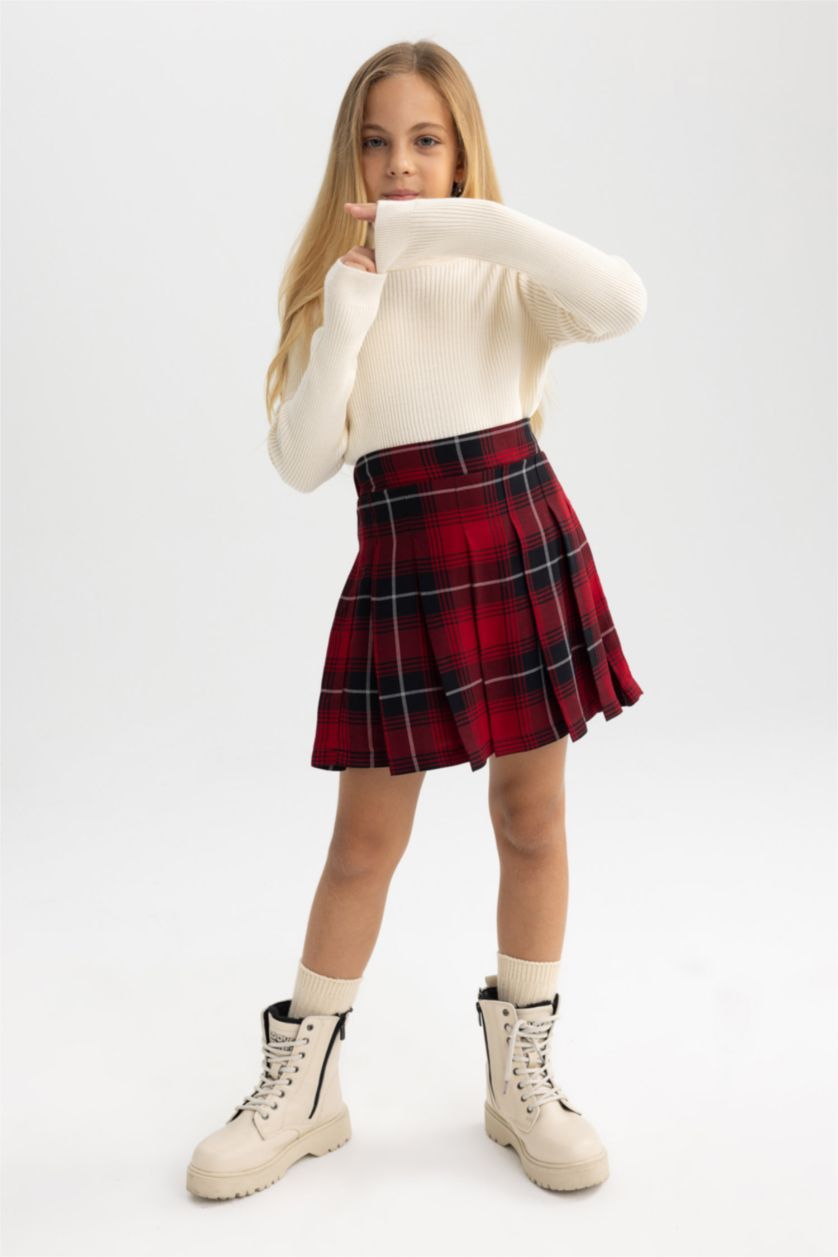 GIRLS & TEENS Bordeaux جيبة بقصة A