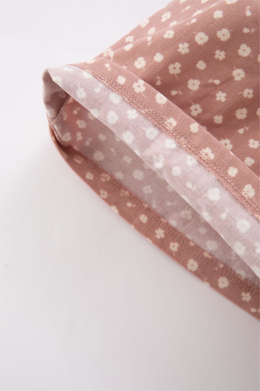 BÉBÉ FILLE Bordeaux Robe Velours à Manches Longues à Fleurs Pour Bébé Fille