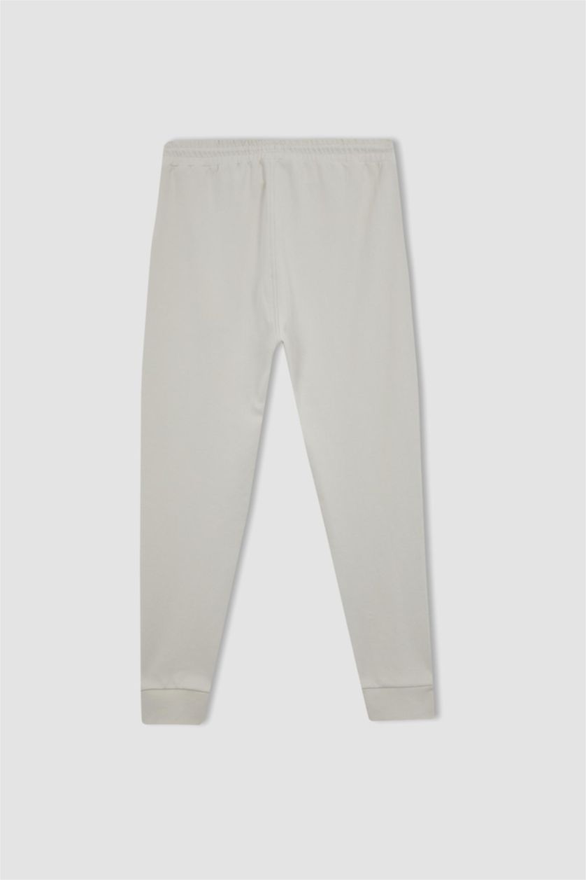 رجالي اللون الحجري بنطلون جوجر سليم فيت بأستك من تحت من DeFactoFit