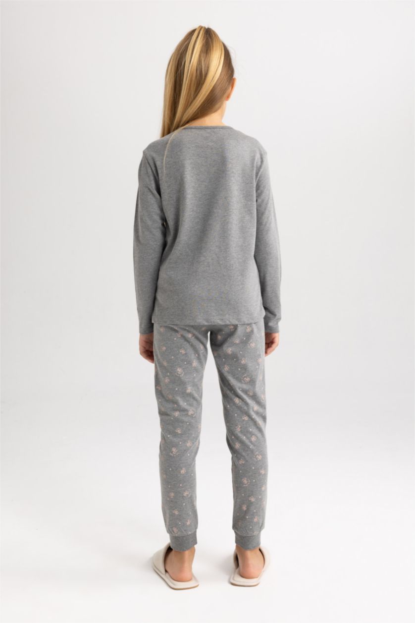 Девочки и подростки Антрацит Меланж Пижама стандартного кроя для девочек