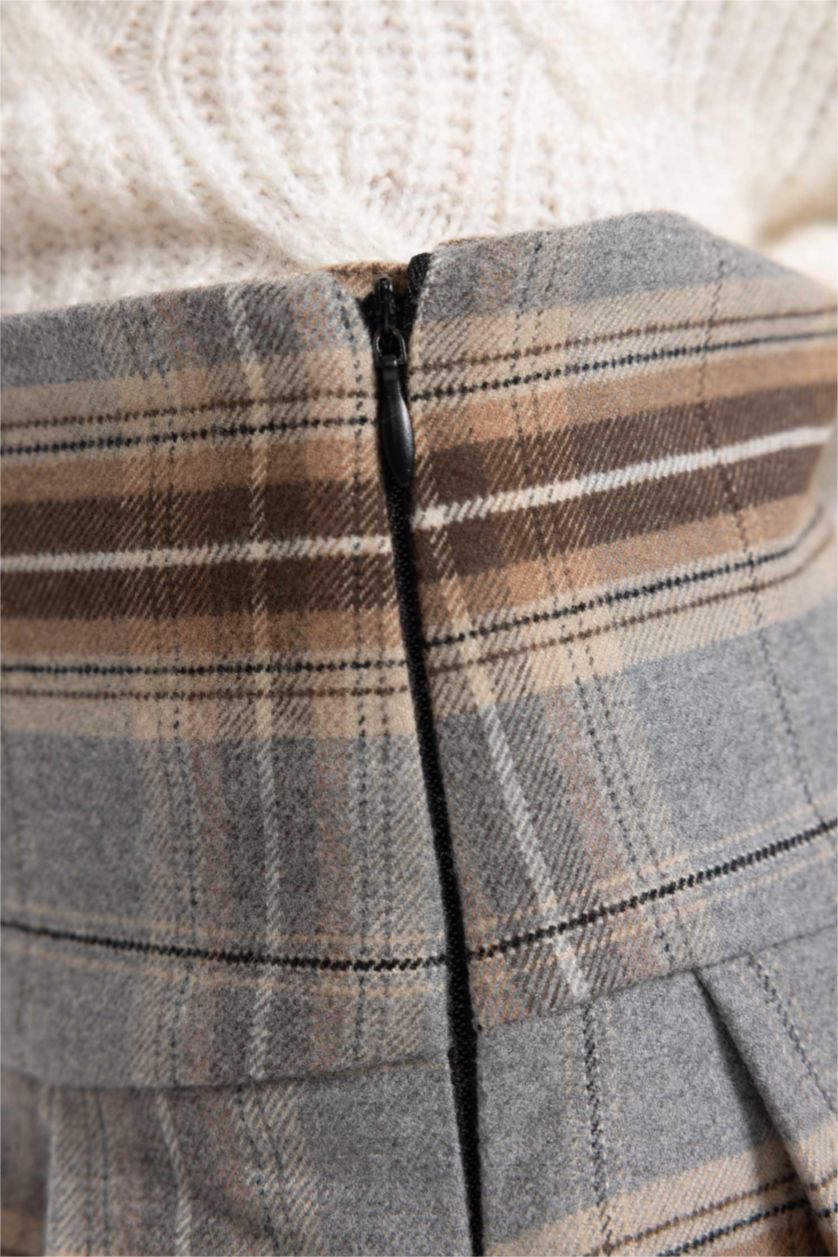 Девочки и подростки Бежевый Юбка в клетку для девочек