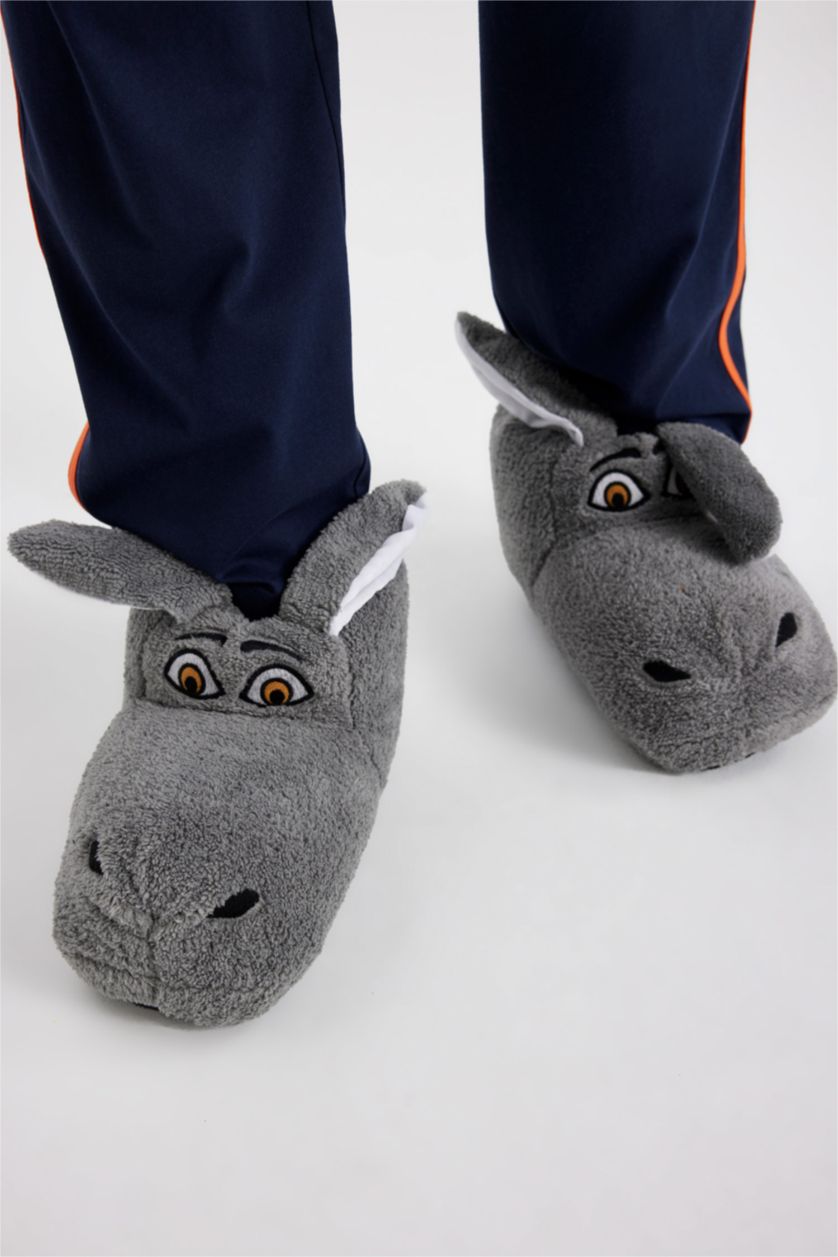 HOMME Anthracite Pantoufles De Maison à Semelle Plate Pour Homme