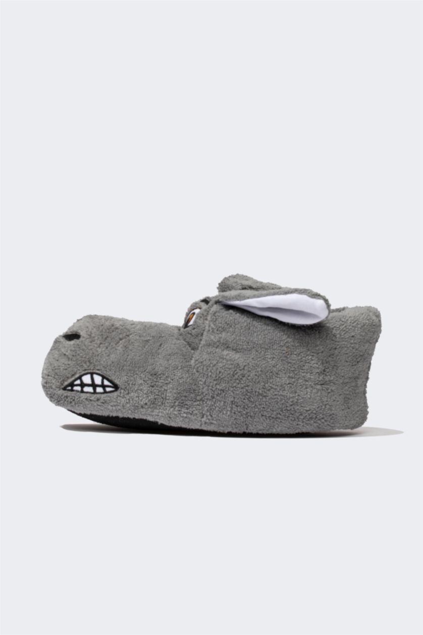 HOMME Anthracite Pantoufles De Maison à Semelle Plate Pour Homme