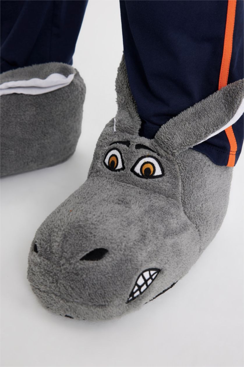 HOMME Anthracite Pantoufles De Maison à Semelle Plate Pour Homme