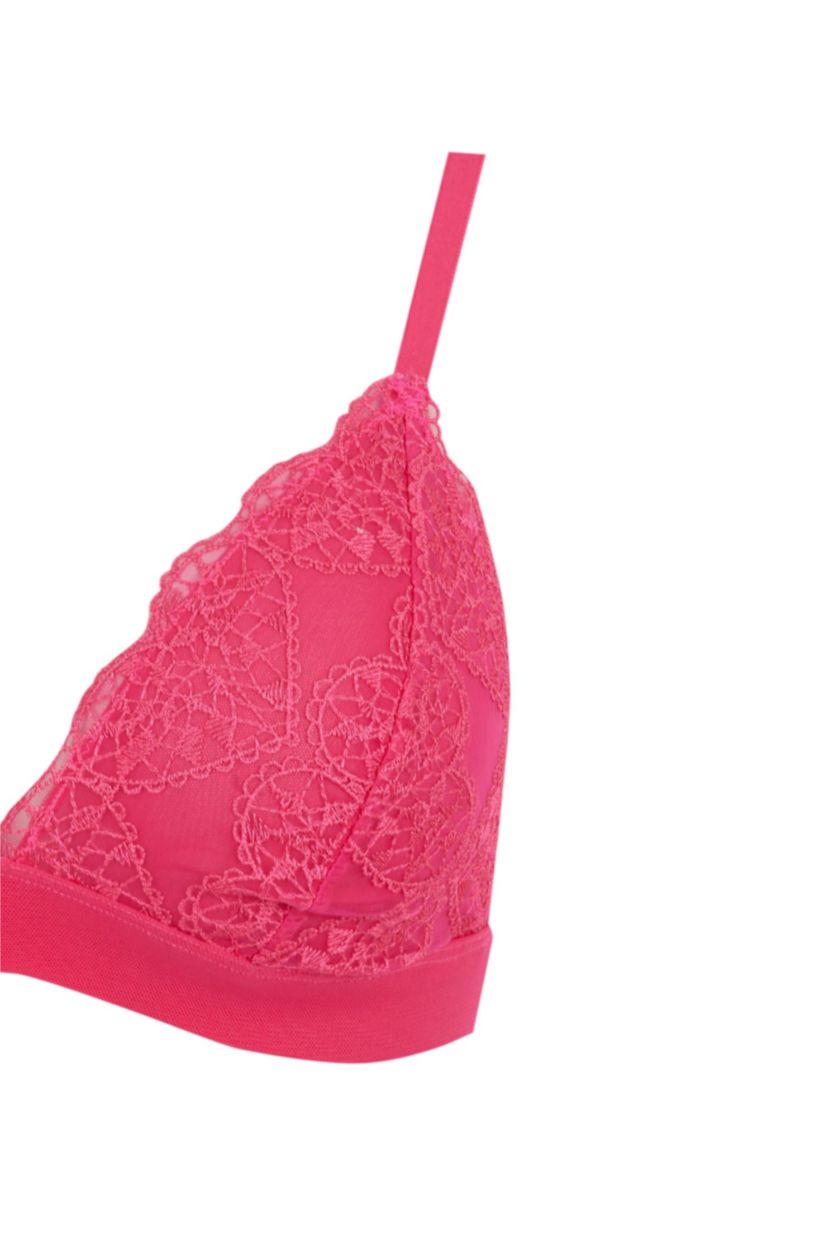 WOMAN Dark Pink Fall in Love With Lace Uncovered Bra